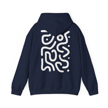 White Swirl Lines - Hoodie