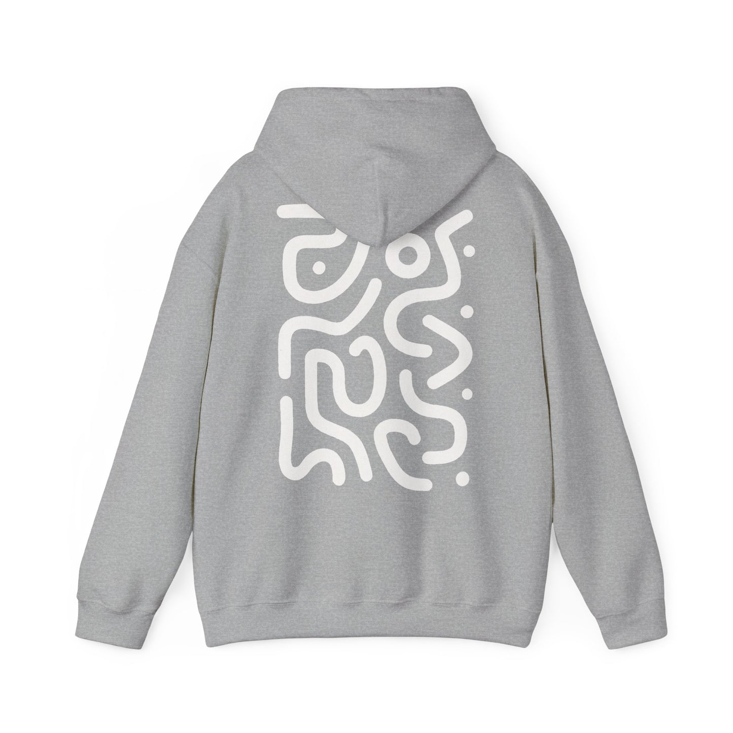 White Swirl Lines - Hoodie