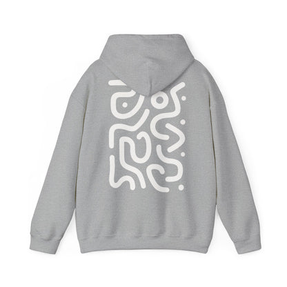 White Swirl Lines - Hoodie