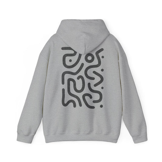 Grey Swirl Lines - Hoodie