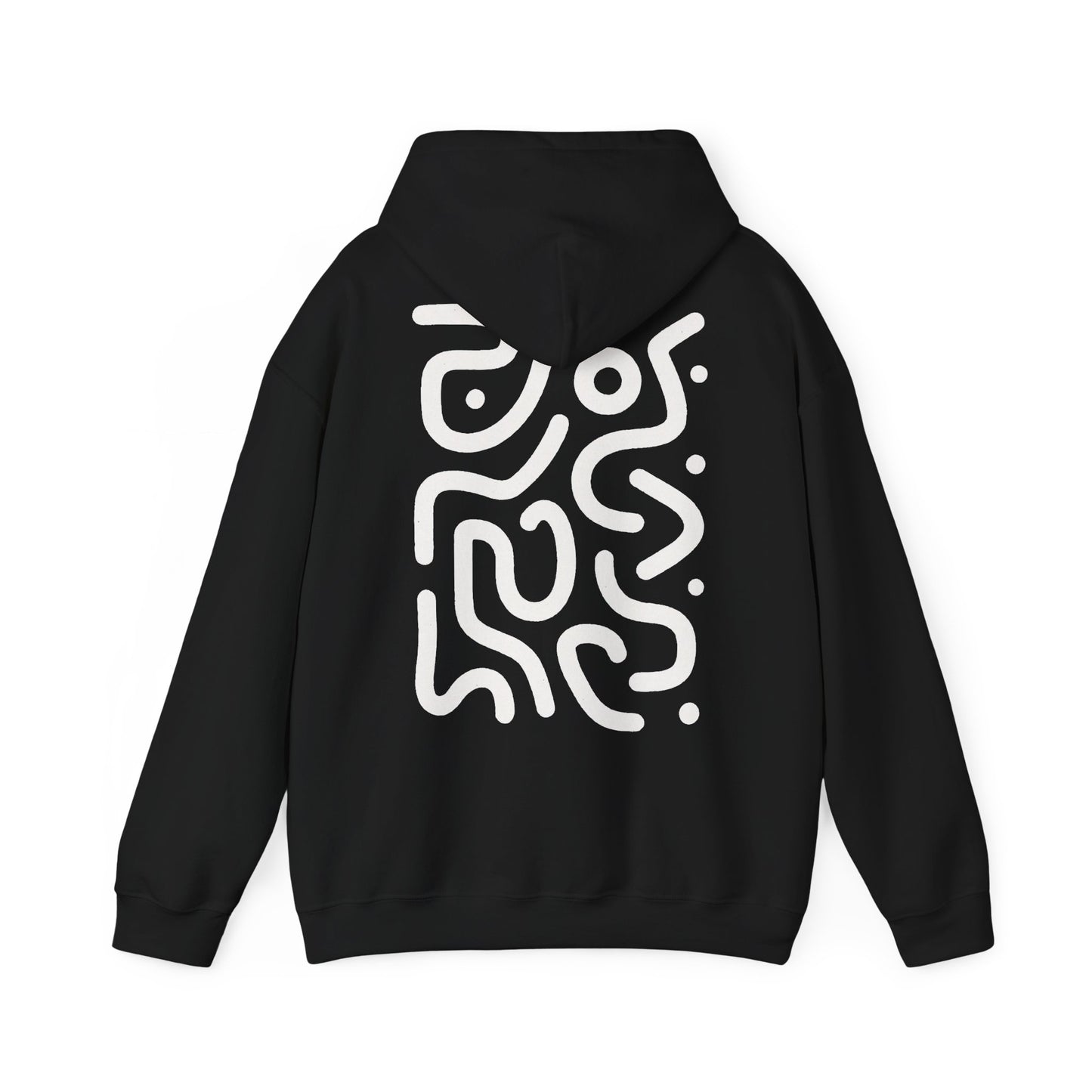 White Swirl Lines - Hoodie