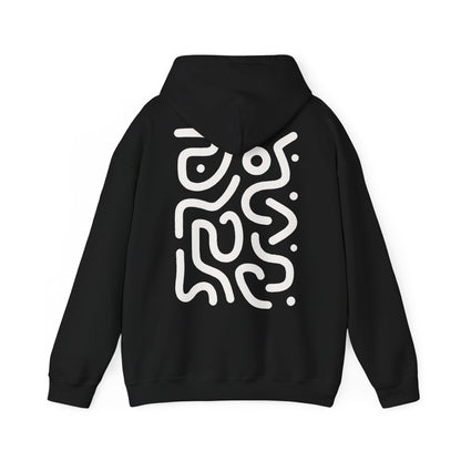 White Swirl Lines - Hoodie