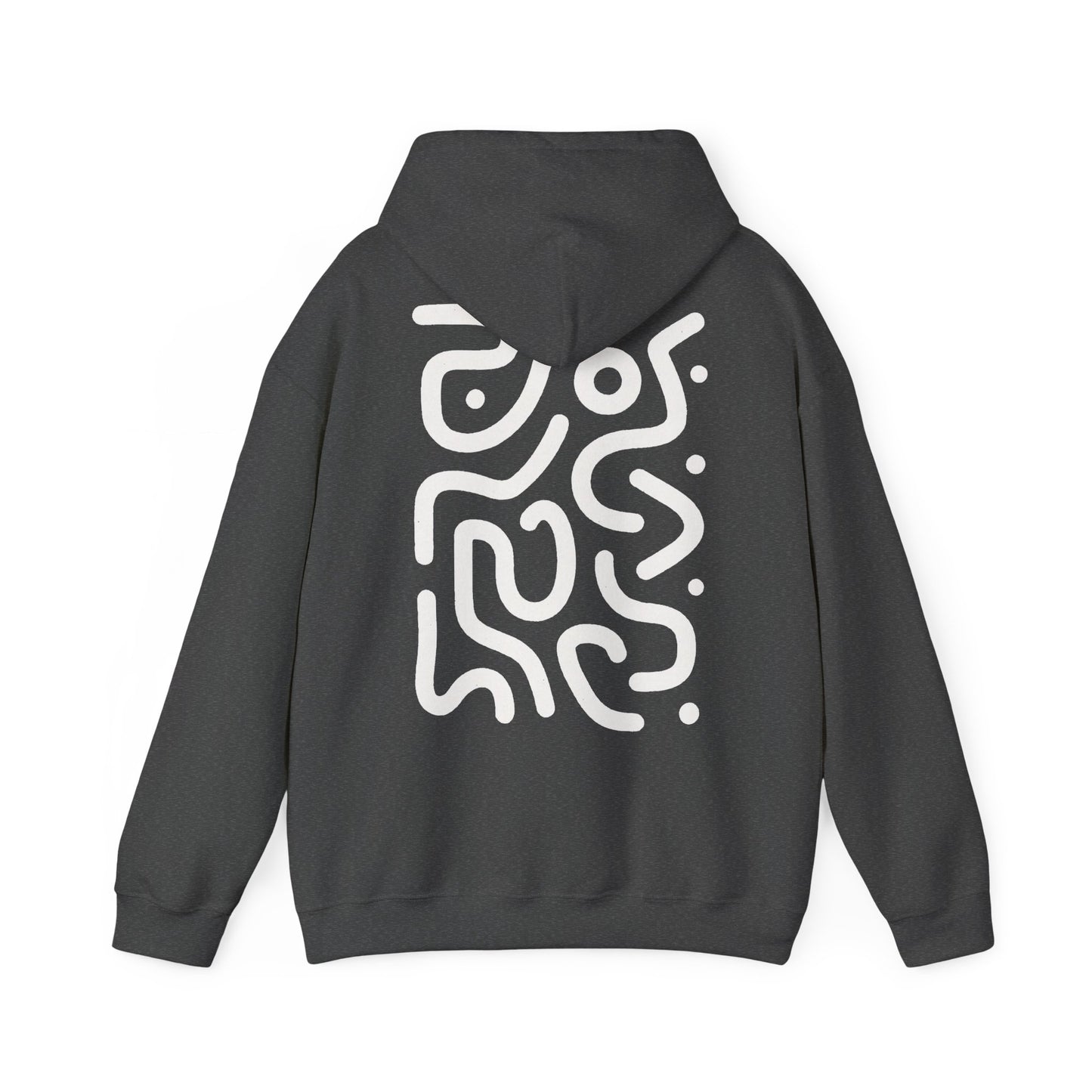 White Swirl Lines - Hoodie