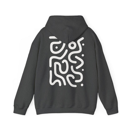 White Swirl Lines - Hoodie