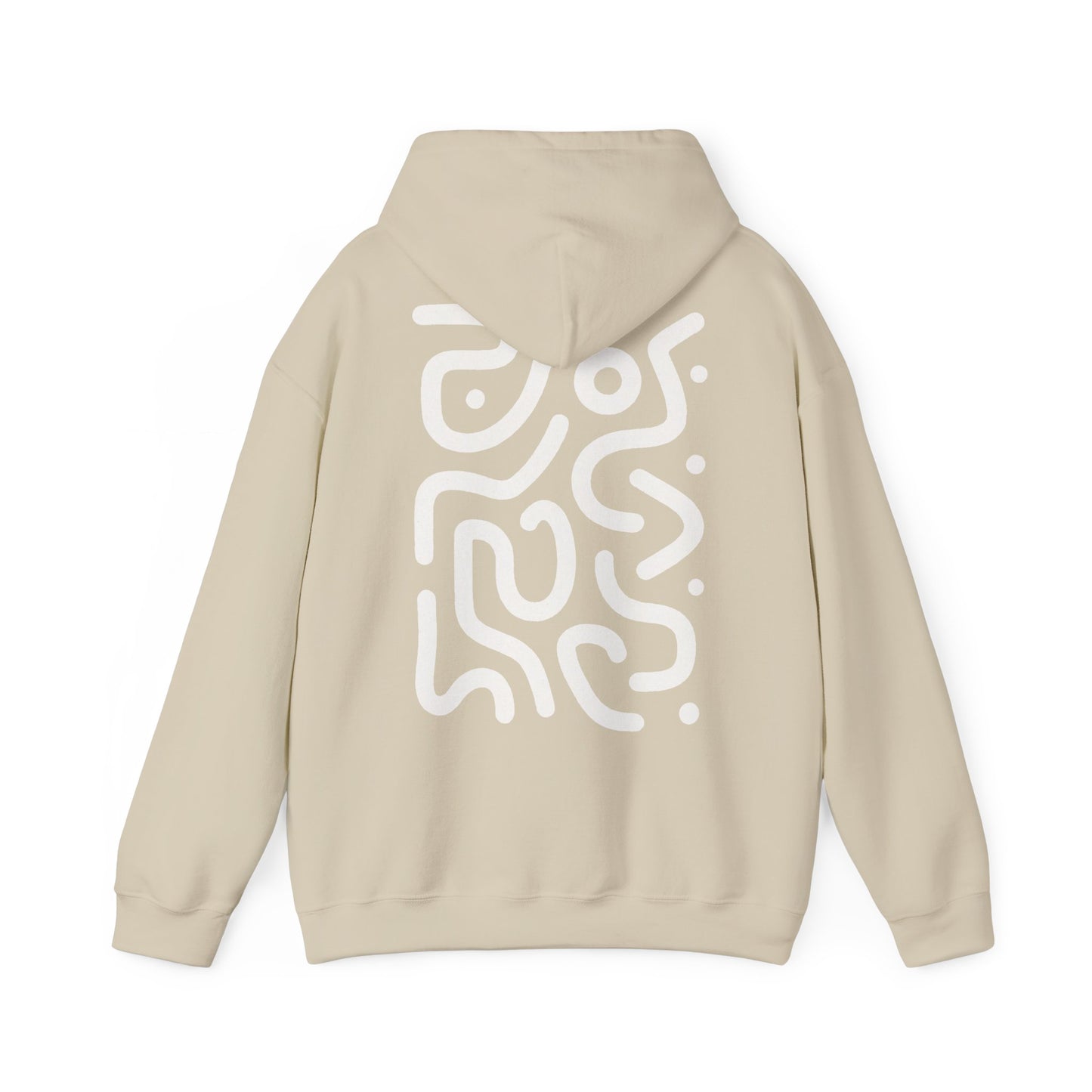 White Swirl Lines - Hoodie