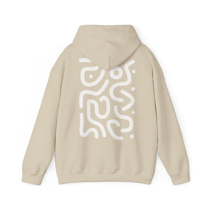 White Swirl Lines - Hoodie