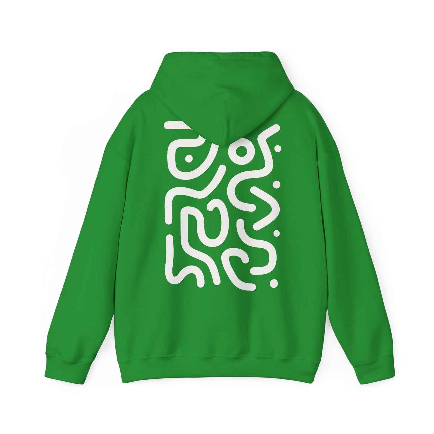 White Swirl Lines - Hoodie