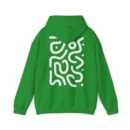 White Swirl Lines - Hoodie