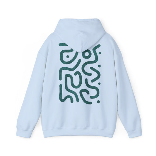 Green Swirl Lines - Hoodie